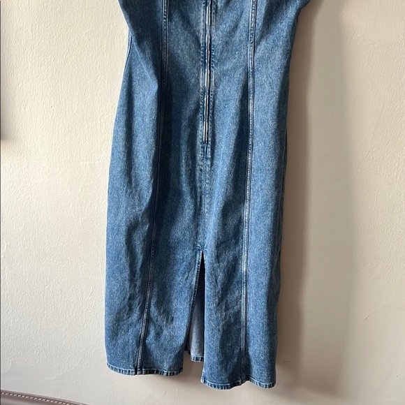 Abercrombie & Fitch Blue Denim Midi Dress - Picture 5 of 8